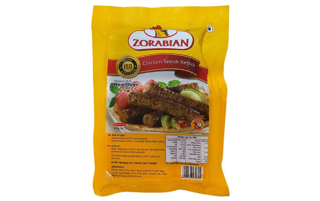 Zorabian Chicken Seekh Kebab    Pack  500 grams